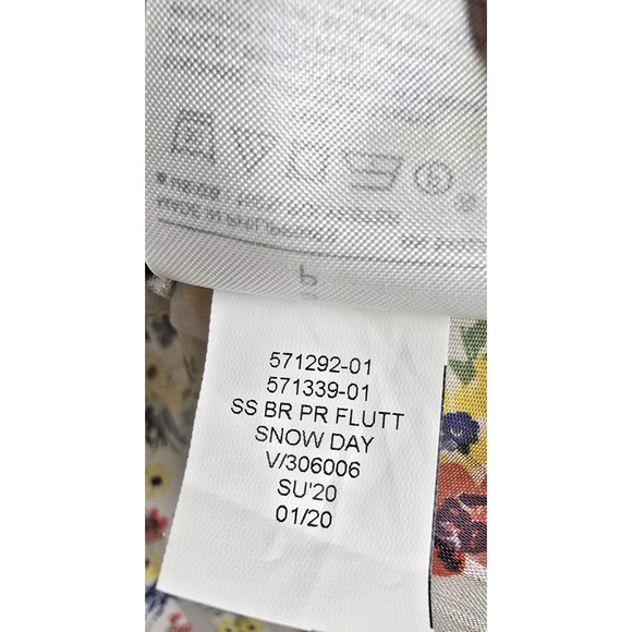 Banana Republic Women's S Floral‎ Blouse Top Shirt Colorful Spring Contemporary - Picture 4 of 8